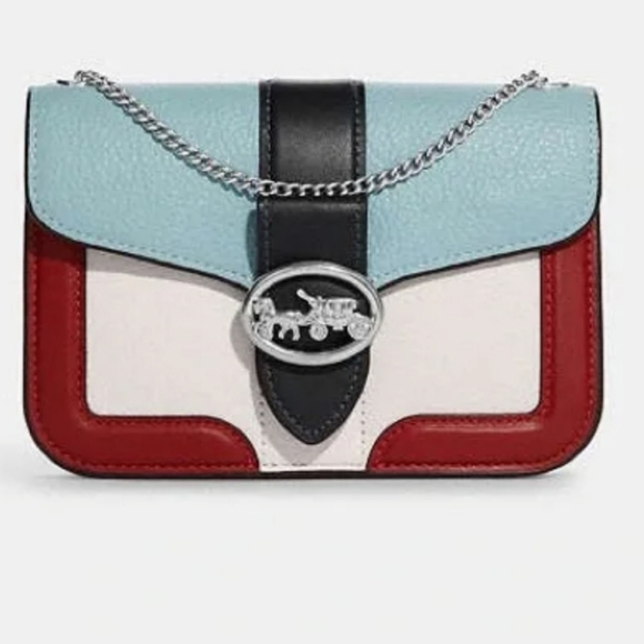 Coach Red and Blue Crossbody Bag with Modern Design - Picture 1 of 6